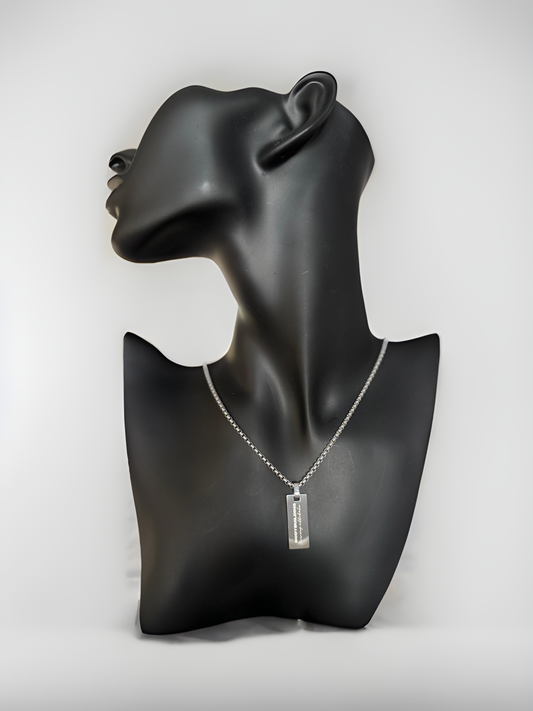 SILVER BODYBUILDING NECKLACE