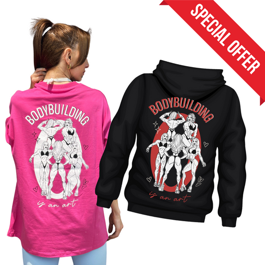 PACK: Sudadera Olympia + Camiseta Olympia Rosa